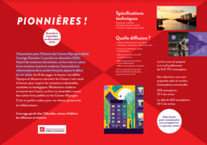 L’Association pour l’Histoire des Caisses d’Epargne publie « PIONNIERES »